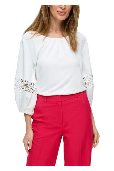 S.OLIVER BLACK LABEL Blusenshirt weiß