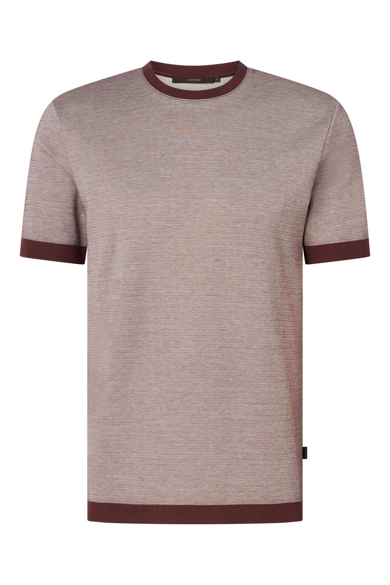 WINDSOR. T-Shirt 'Florito' weinrot meliert, Bild 1