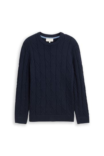 TOM TAILOR Strickpullover dunkelblau