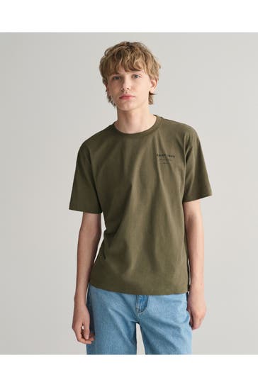 GANT T-Shirt dunkelgrün