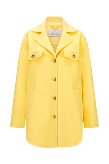 MILESTONE Wollmix-Jacke gelb