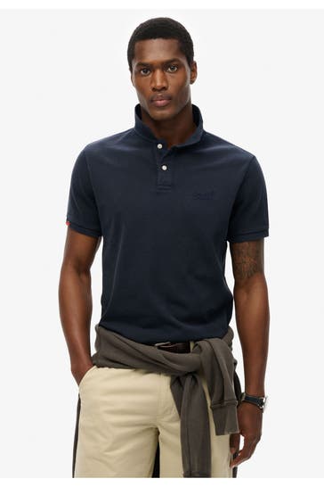 SUPERDRY Polo-Shirt 'Vintage Destroy' navy