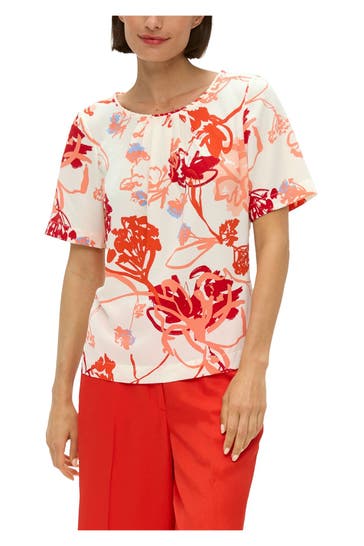 S.OLIVER BLACK LABEL Blusenshirt gemustert 