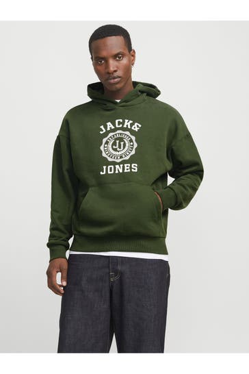 JACK & JONES Hoodie tannengrün
