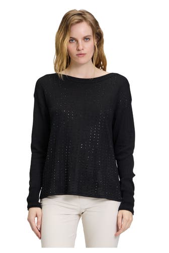 BETTY BARCLAY Strickpullover schwarz glitzernd