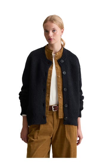 MARC O'POLO DENIM Wollmix-Cardigan nachtblau