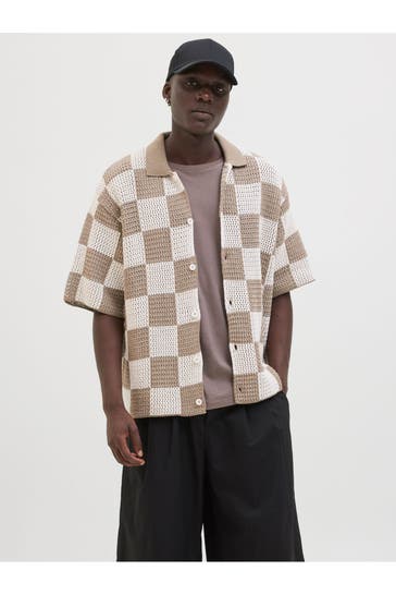 JACK & JONES Strickjacke kariert