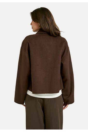 SMITH & SOUL Wollmixjacke dunkelbraun