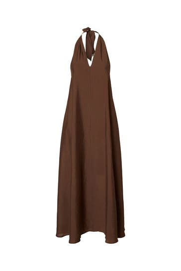 SELECTED Maxikleid braun
