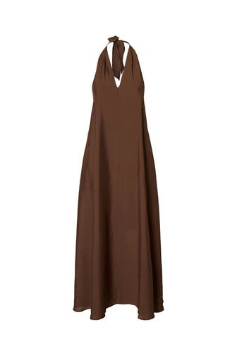 SELECTED Maxikleid braun