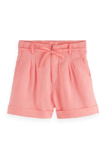 SCOTCH & SODA Leinen-Shorts neonrosa