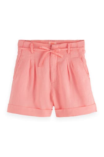 SCOTCH & SODA Leinen-Shorts neonrosa