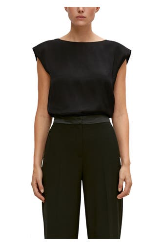 COMMA, Blusenshirt schwarz