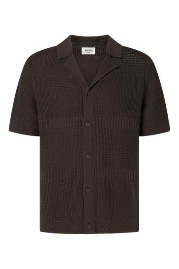 JOOP! JEANS Strick-Kurzarmhemd 'Ilkor' Regular Fit