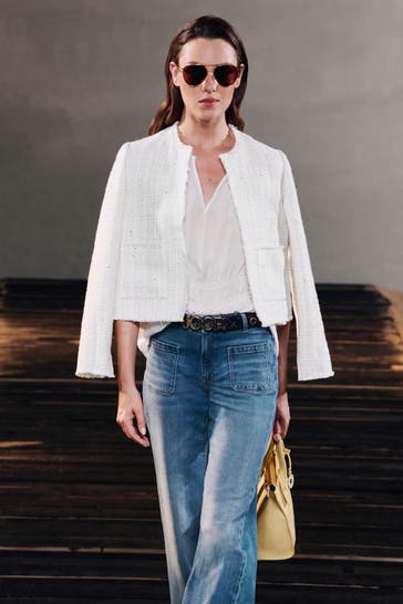 JOOP! Bouclé-Blazer creme