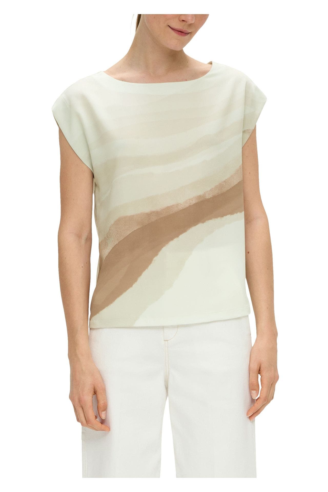S.OLIVER BLACK LABEL Blusentop gemustert, Bild 1