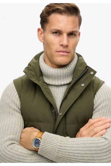 SUPERDRY Steppweste dunkelgrün
