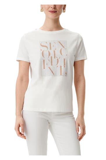 COMMA, T-Shirt offwhite