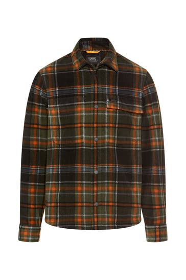 CAMEL ACTIVE Fleece-Overshirt kariert