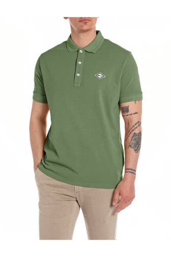 REPLAY Polo-Shirt tannengrün