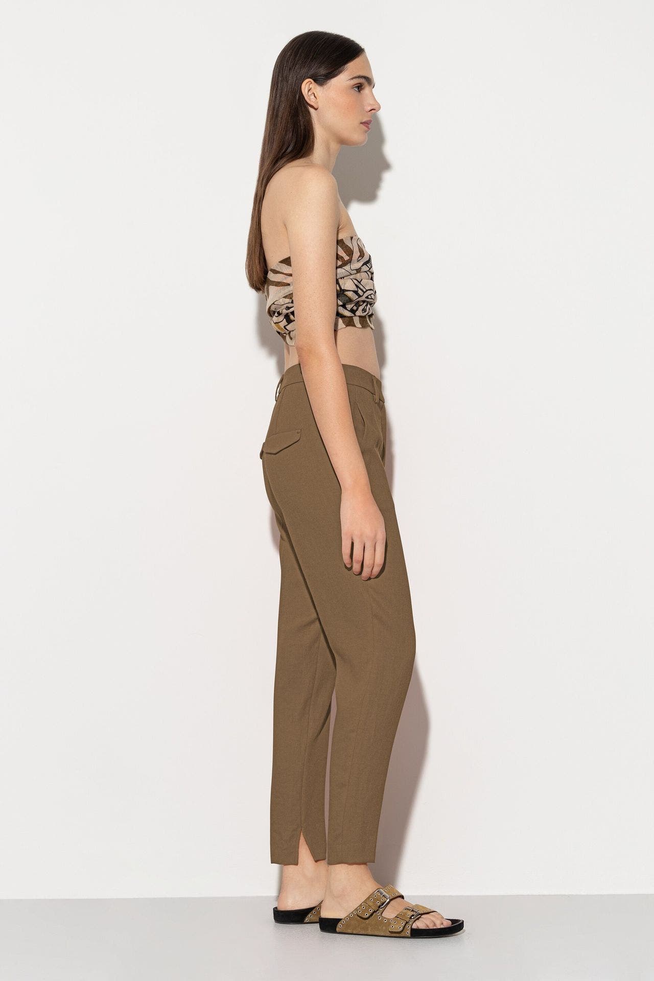 LUISA CERANO Leinenmix-Chino braun, Bild 1