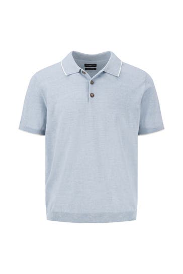 FYNCH-HATTON Strickpolo hellblau
