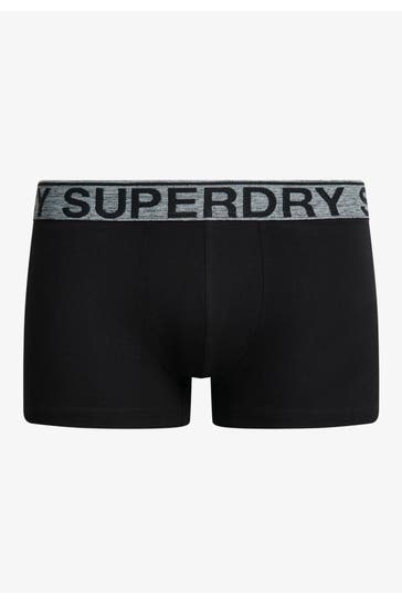SUPERDRY 3er Pack Boxer Trunks schwarz