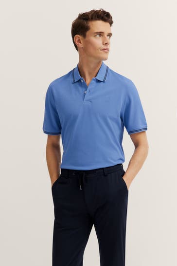 BUGATTI Polo-Shirt azurblau