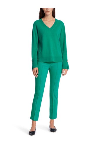 MARC CAIN Wollpullover grün