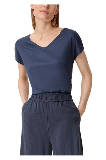 COMMA, T-Shirt dunkelblau