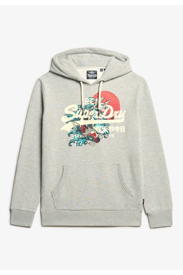 SUPERDRY Hoodie 'Tokyo VL' grau