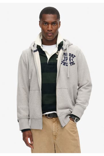 SUPERDRY Sweatjacke grau