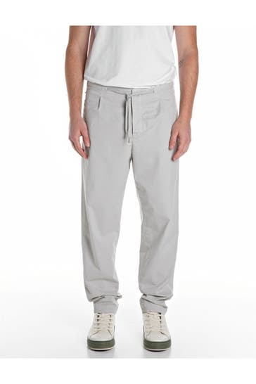 REPLAY Stoffhose hellgrau