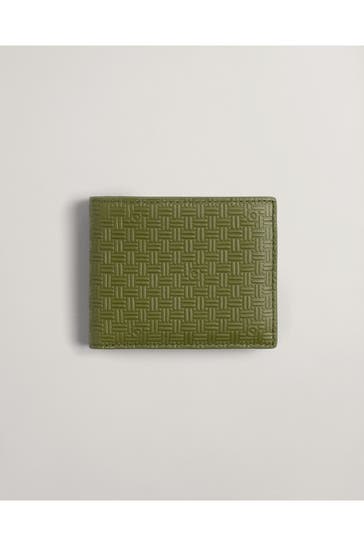 GANT Ledergeldbörse oliv