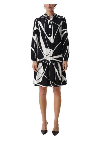 COMMA, Blusenkleid gemustert