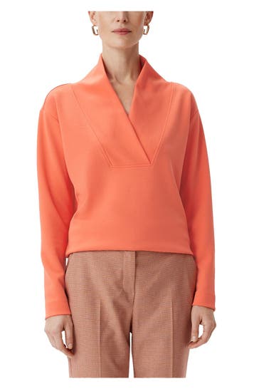 COMMA, Sweatshirt dunkelorange
