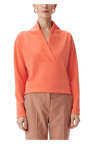 COMMA, Sweatshirt dunkelorange