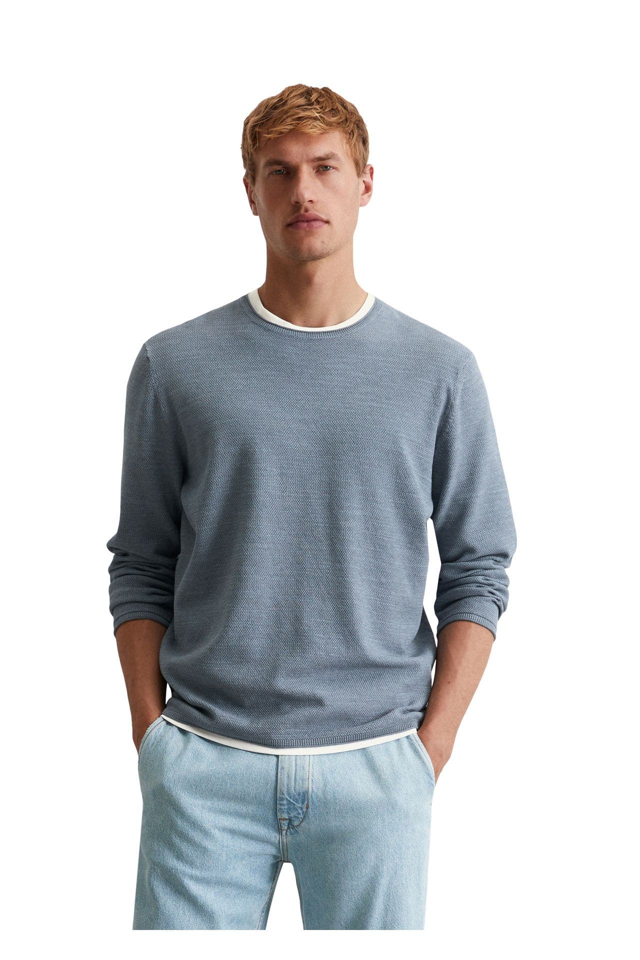 MARC O'POLO Strickpullover graublau, Bild 1