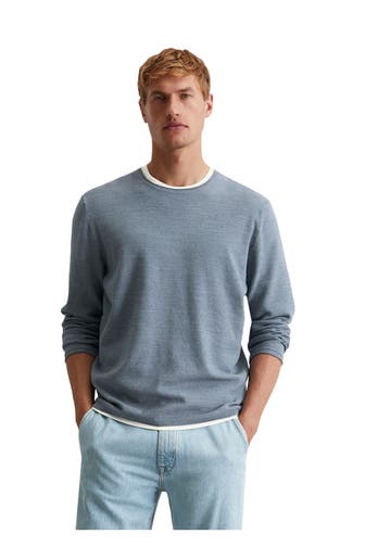 MARC O'POLO Strickpullover graublau