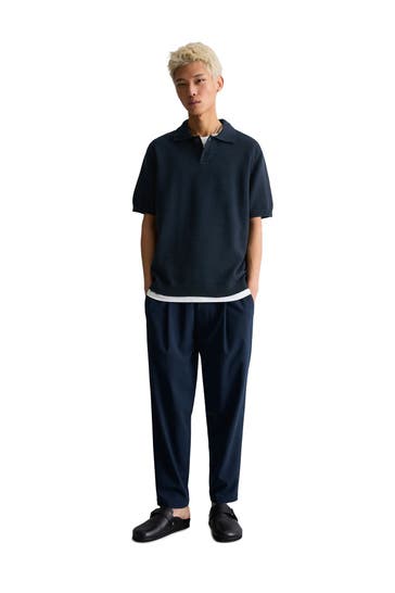 MARC O'POLO DENIM Strick-Polo dunkelblau