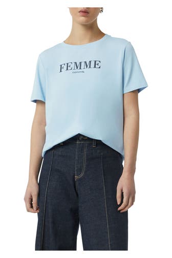 COMMA, T-Shirt hellblau