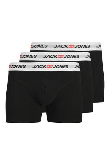 JACK & JONES 3er-Pack Boxer Trunks schwarz