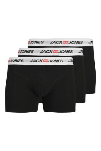 JACK & JONES 3er-Pack Boxer Trunks schwarz