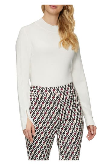 S.OLIVER BLACK LABEL Strickpullover weiß