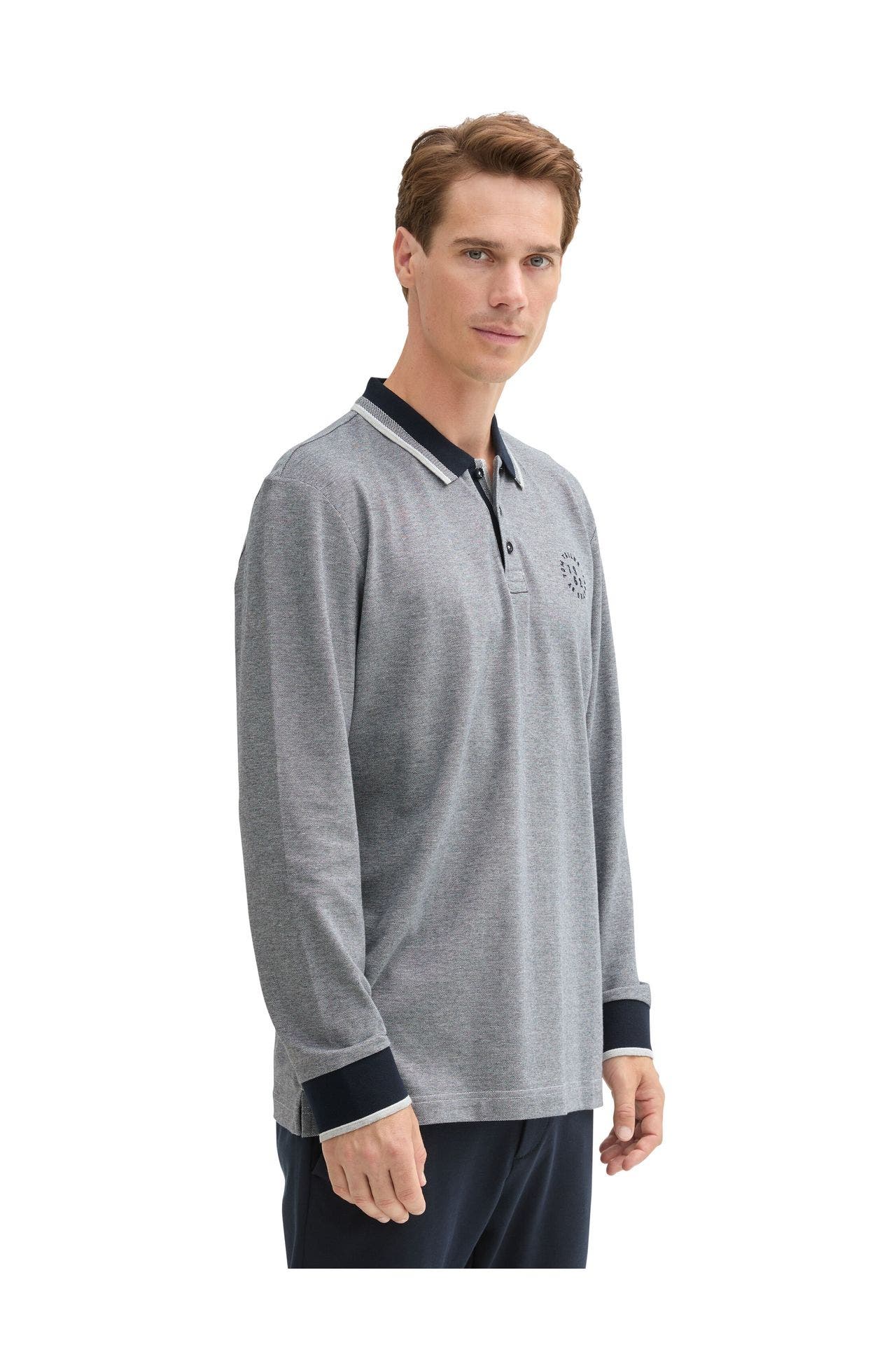 TOM TAILOR Langarm-Polo navy, Bild 1