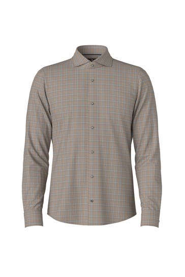 JOOP! Hemd Pai hellbraun/blau Slim Fit