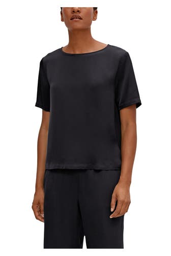 COMMA, Blusenshirt schwarz