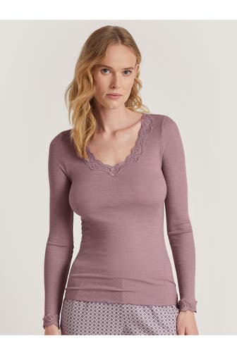 CALIDA Seidenmix-Longsleeve flieder