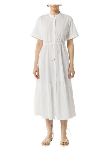 COMMA, Blusenkleid weiß