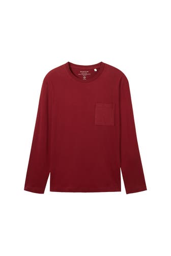 TOM TAILOR Longsleeve dunkelrot